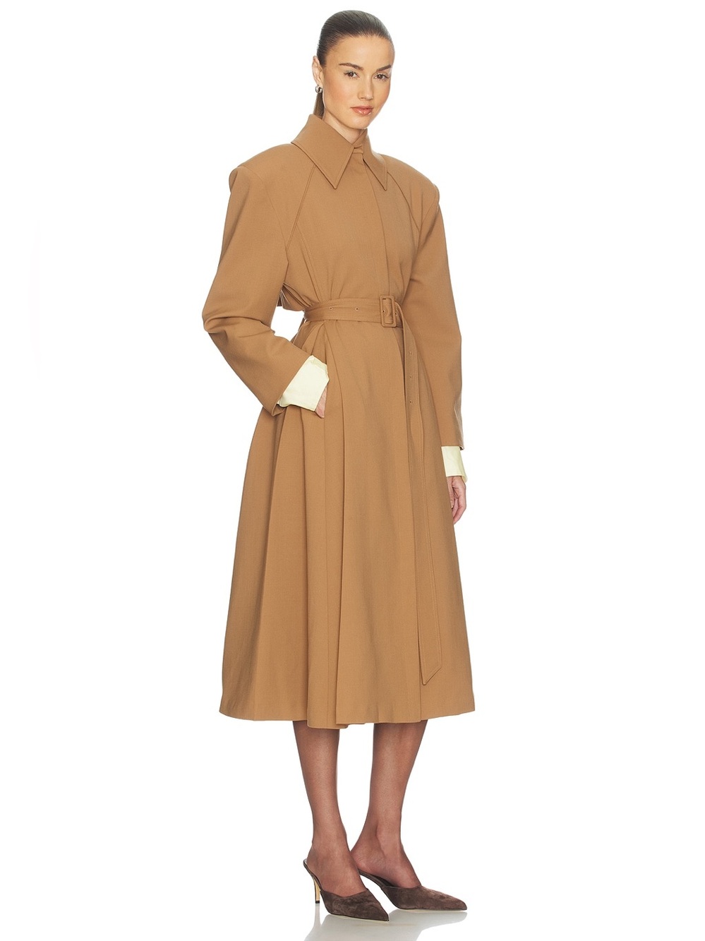 Helsa
Wool Blend Midi Trench in Nutmeg - Picture 2 of 8